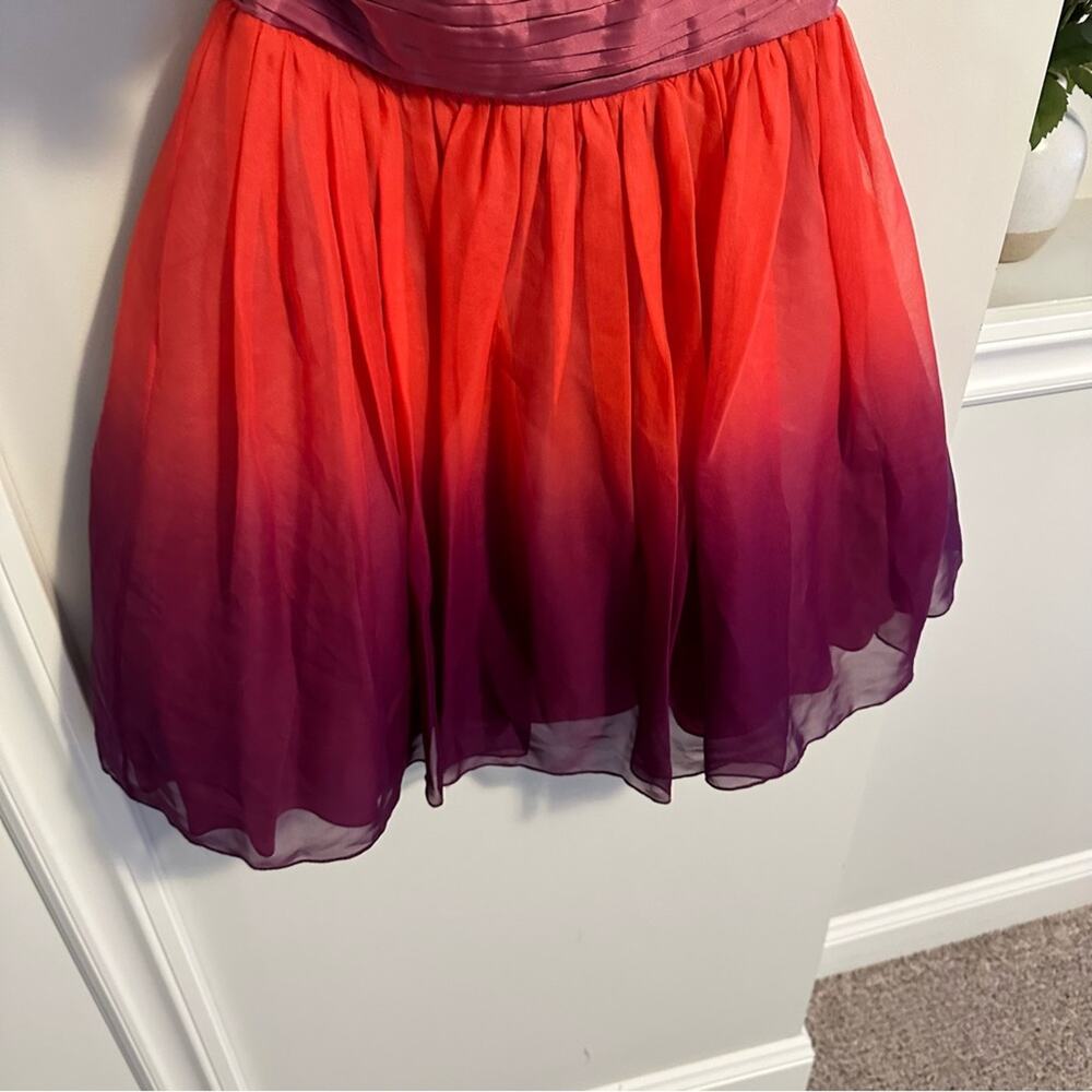 NWT Betsey Johnson Pink Ombré Tulle Floral Strapless Mini Dress 4 - Picture 7 of 12